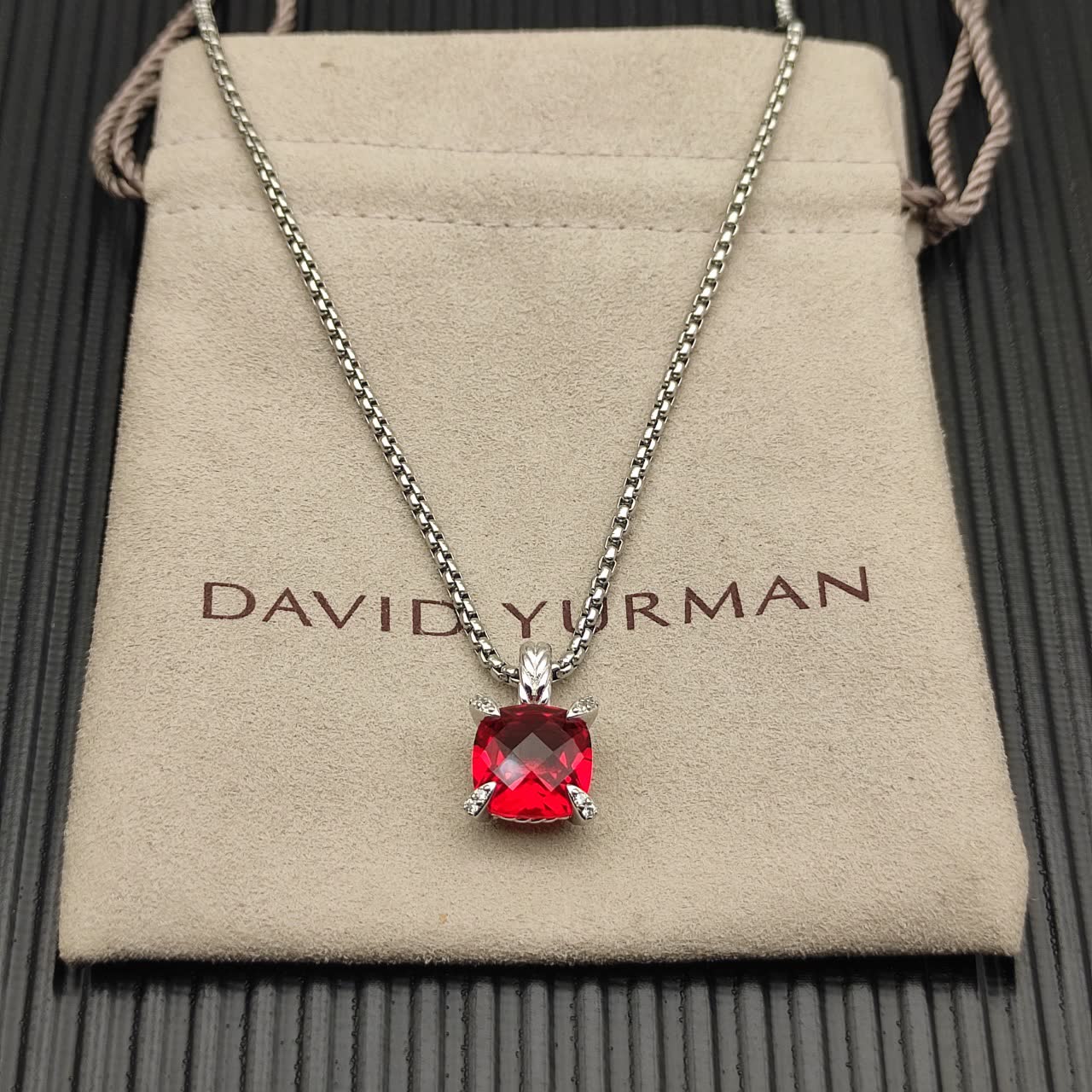 David Yurman Sterling Silver Cable Collectibles Necklace